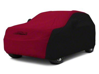 Coverking Stormproof Car Cover; Black/Red (87-95 Jeep Wrangler YJ Islander)