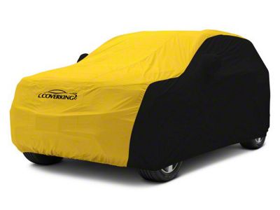 Coverking Stormproof Car Cover; Black/Yellow (87-95 Jeep Wrangler YJ, Excluding Islander)