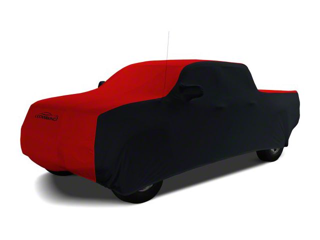 Coverking Satin Stretch Indoor Car Cover; Black/Red (05-15 Tacoma Regular Cab)