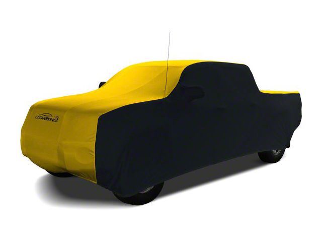 Coverking Satin Stretch Indoor Car Cover; Black/Velocity Yellow (05-15 Tacoma Double Cab)