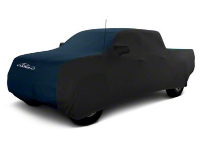 Coverking Satin Stretch Indoor Car Cover; Black/Dark Blue (14-21 Tundra CrewMax w/ Non-Towing Mirrors)