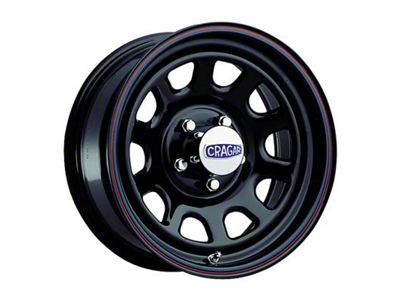 Cragar D Window Steel Gloss Black 6-Lug Wheel; 17x8; 0mm Offset (10-24 4Runner)