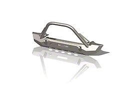 CrawlTek Revolution Pryo Mid-Width Front Winch Bumper with Flat Top Stinger; Black (76-06 Jeep CJ7, Wrangler YJ & TJ)