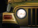 7-Inch Round Headlight; Chrome Housing; Clear Lens (97-06 Jeep Wrangler TJ)