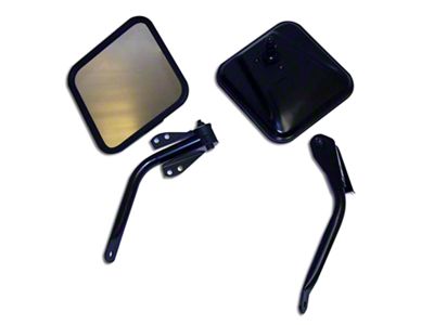 Door Mirrors; Black (66-86 Jeep CJ5 & CJ7)