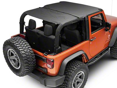 Combo Beach Topper; Black Diamond (07-18 Jeep Wrangler JK 2-Door)