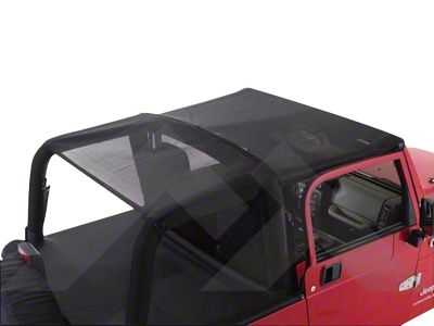 Combo Beach Topper; Black Mesh (07-18 Jeep Wrangler JK 2-Door)