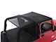 Combo Beach Topper; Black Mesh (07-18 Jeep Wrangler JK 4-Door)