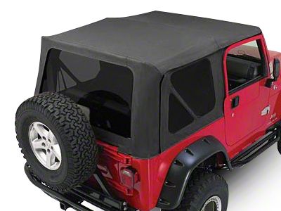 Complete Soft Top with Tinted Windows; Black Diamond (97-06 Jeep Wrangler TJ w/ Half Steel Doors, Excluding Unlimited)