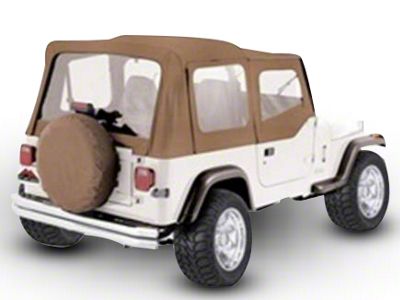 Complete Soft Top with Tinted Windows; Spice Denim (87-95 Jeep Wrangler YJ w/ Half Steel Doors)