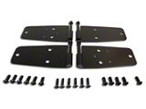 Door Hinge Set; Black Stainless (76-95 Jeep CJ7 & Wrangler YJ w/ Full Doors)