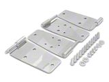 Door Hinge Set; Polished Stainless Steel (76-93 Jeep CJ7 & Wrangler YJ)