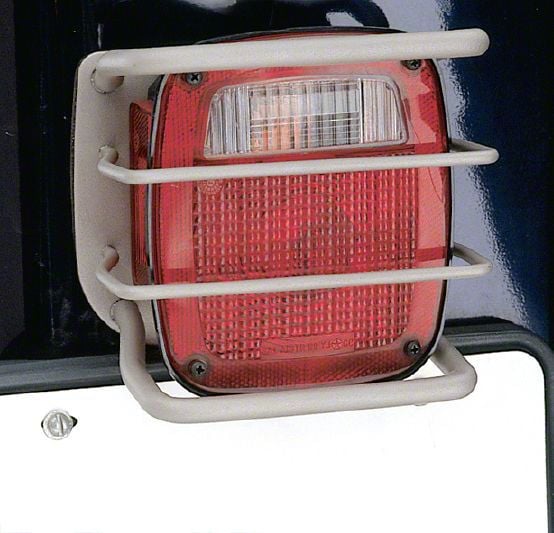 Jeep Wrangler Euro Tail Light Guards; Stainless Steel (76-06 Jeep CJ7 ...