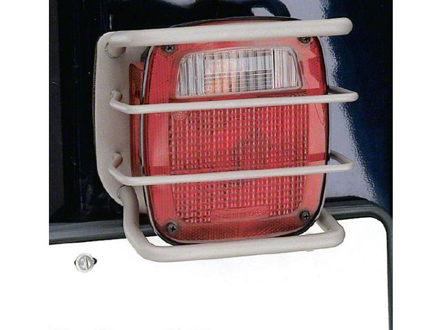 Euro Tail Light Guards; Stainless Steel (76-06 Jeep CJ7, Wrangler YJ & TJ)