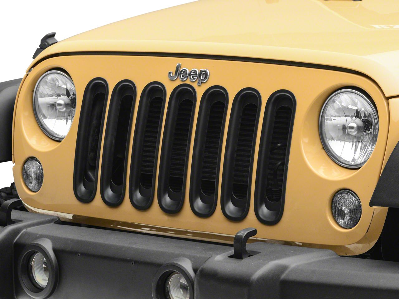 Rugged Ridge Jeep Wrangler Mesh Grille Insert - Gloss Black 11401.31 (07-18  Jeep Wrangler JK)