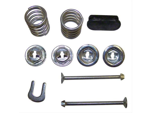 Brake Hold Down Spring Kit; Front or Rear (76-78 Jeep CJ7; 73-78 CJ5)