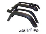 Fender Flare Kit; Black Textured; Front and Rear (87-95 Jeep Wrangler YJ)