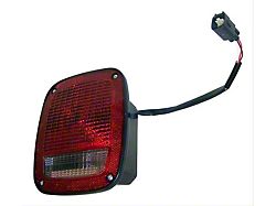 Tail Light; Chrome Housing; Red/Clear Lens; Passenger Side (98-06 Jeep Wrangler)