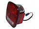 Tail Light; Black Housing; Red/Clear Lens; Driver Side (98-06 Jeep Wrangler)