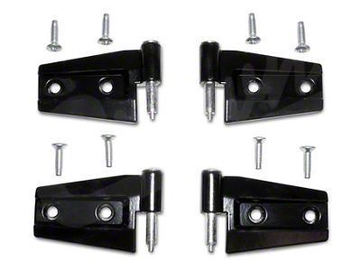 Door Hinge Set; Left and Right (07-18 Jeep Wrangler JK 2-Door)