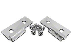 Lower Door Hinge Bracket Set; Polished Stainless (76-06 Jeep CJ5, CJ7, Wrangler YJ & TJ)