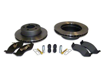 Service Disc Brake Rotor and Pad Kit; Front (90-06 Jeep Wrangler YJ & TJ)