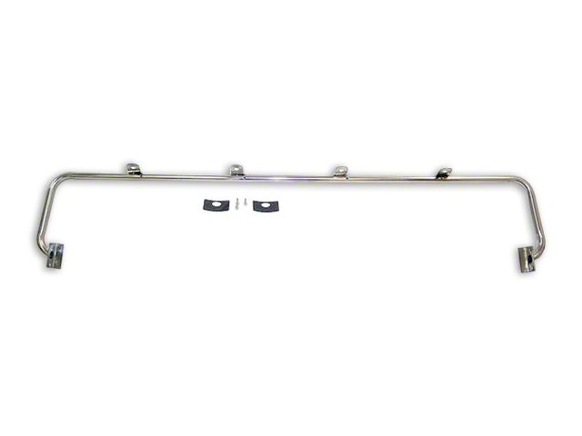 Stainless Steel Light Bar with 4-Light Tabs (76-95 Jeep CJ5, CJ7 & Wrangler YJ)