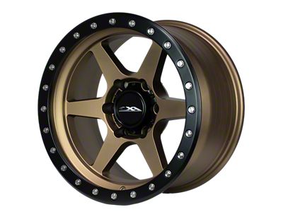 CXA Off Road Wheels CX2 SENTRY 6 Texture Bronze with Black Ring 6-Lug Wheel; 17x9; 0mm Offset (2024 Tacoma)