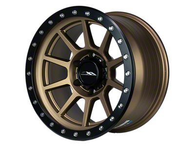 CXA Off Road Wheels TR4 SPRINT Texture Bronze with Black Ring 6-Lug Wheel; 17x9; -18mm Offset (2024 Tacoma)