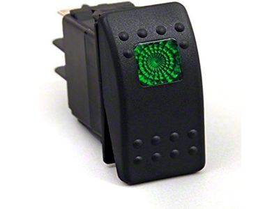 Daystar Rocker Switch; Green Light (Universal; Some Adaptation May Be Required)