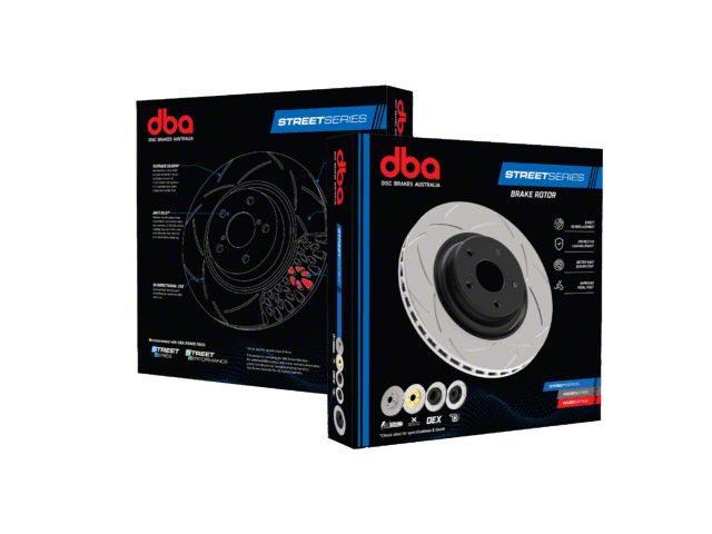 DBA Street Series XGold Cross Drilled and Slotted Rotor; Rear (12-21 Jeep Grand Cherokee SRT, SRT8, Trackhawk)