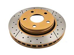 DBA Street Series XGold Cross Drilled and Slotted Rotor; Front (07-18 Jeep Wrangler JK)