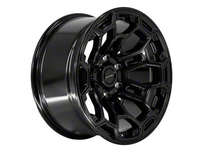 Defiant Wheels DF03 Gloss Black 6-Lug Wheel; 18x9; -12mm Offset (04-15 Titan)