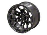 Defiant Wheels DF03 Satin Black and Dark Satin Charcoal 6-Lug Wheel; 18x9; -12mm Offset (04-15 Titan)