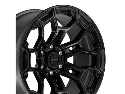 Defiant Wheels DF03 Satin Black and Dark Satin Charcoal 6-Lug Wheel; 20x9; -12mm Offset (04-15 Titan)