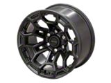 Defiant Wheels DF03 Satin Black and Dark Satin Charcoal 6-Lug Wheel; 18x9; -12mm Offset (05-15 Tacoma)