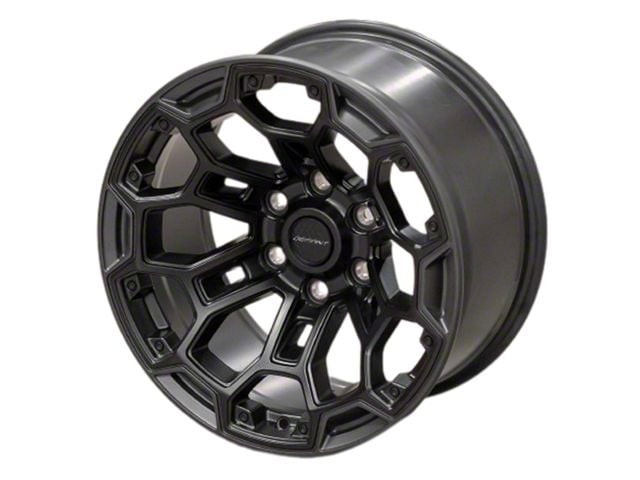 Defiant Wheels DF03 Satin Black and Dark Satin Charcoal 6-Lug Wheel; 18x9; -12mm Offset (2024 Tacoma)
