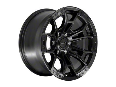 Defiant Wheels DF04 Satin Black 6-Lug Wheel; 17x9; 12mm Offset (22-25 Bronco Raptor)