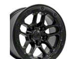 Defiant Wheels DF01 Satin Black Wheel; 17x8; 12mm Offset (07-18 Jeep Wrangler JK)