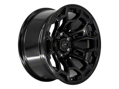 Defiant Wheels DF03 Gloss Black 6-Lug Wheel; 18x9; -12mm Offset (16-24 Titan XD)