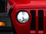 Delta Lights 7-Inch LED Headlights; Chrome Housing; Clear Lens (18-24 Jeep Wrangler JL)