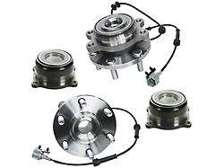 Wheel Hub Assemblies with Rear Wheel Bearing Modules; Front (05-19 4WD Frontier w/ Automatic Transmission)