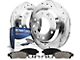 Drilled and Slotted 6-Lug Brake Rotor and Pad Kit; Rear (04-15 Titan)