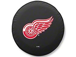 Detroit Red Wings Spare Tire Cover; Black (66-18 Jeep CJ5, CJ7, Wrangler YJ, TJ & JK)