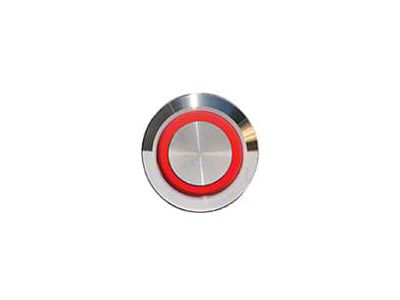 Digital Guard Dawg Billet 22mm Start Button with Red LED for for PBS-X or iKEY-O Systems Only Brushed Stainless (Universal; Some Adaptation May Be Required)