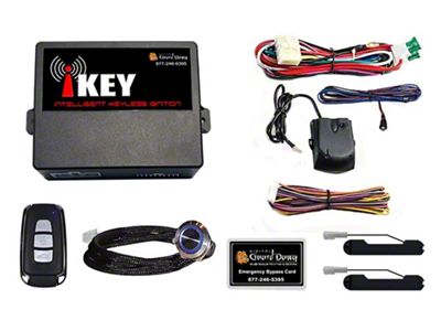 Digital Guard Dawg Performance Keyless Ignition System with Alarm and Billet Start Button; Red LED (Universal; Some Adaptation May Be Required)