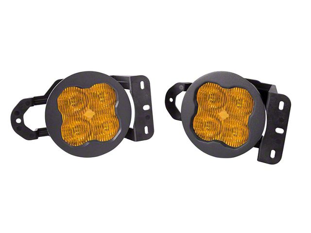 Diode Dynamics SS3 Max Type MS ABL LED Fog Light Kit; Yellow SAE Fog (20-24 Jeep Gladiator JT Sport)