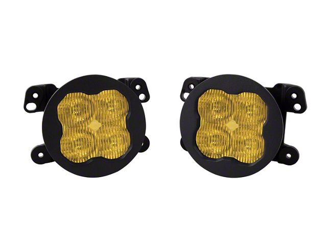 Diode Dynamics SS3 Sport Type M ABL LED Fog Light Kit; Yellow SAE Fog (20-24 Jeep Gladiator JT Launch Edition, Overland & Rubicon w/ Plastic Front Bumper)