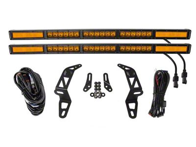 Diode Dynamics SS30 30-Inch Bumper Mount Dual LED Light Bar Kit; Amber Combo (20-24 Jeep Gladiator JT)