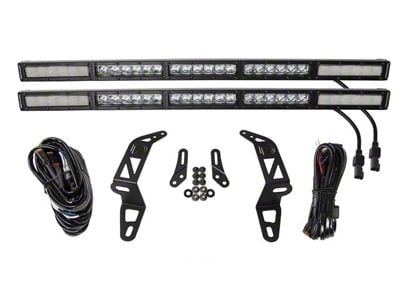 Diode Dynamics SS30 30-Inch Bumper Mount Dual LED Light Bar Kit; White Combo (20-24 Jeep Gladiator JT)